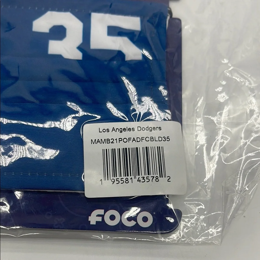 Blue Los Angeles Dodgers Pleated Face Cover
